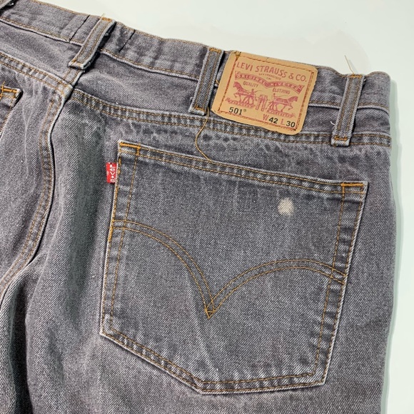 Levi’s 501 Vintage 80’s 90’s USA Made Light Black Jeans Mens Size 40 x 31 Loose - Picture 9 of 9